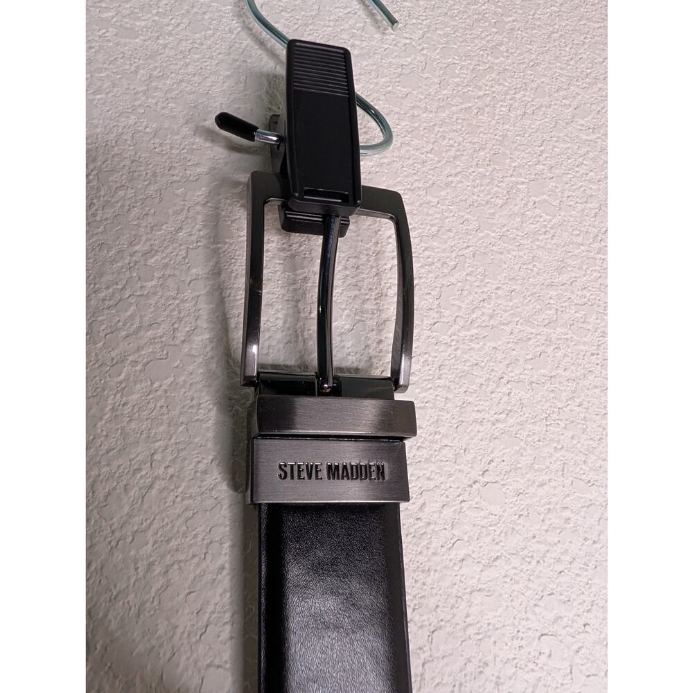 Steve Madden NWT Reversible Leather Belt Black Brown M34–36